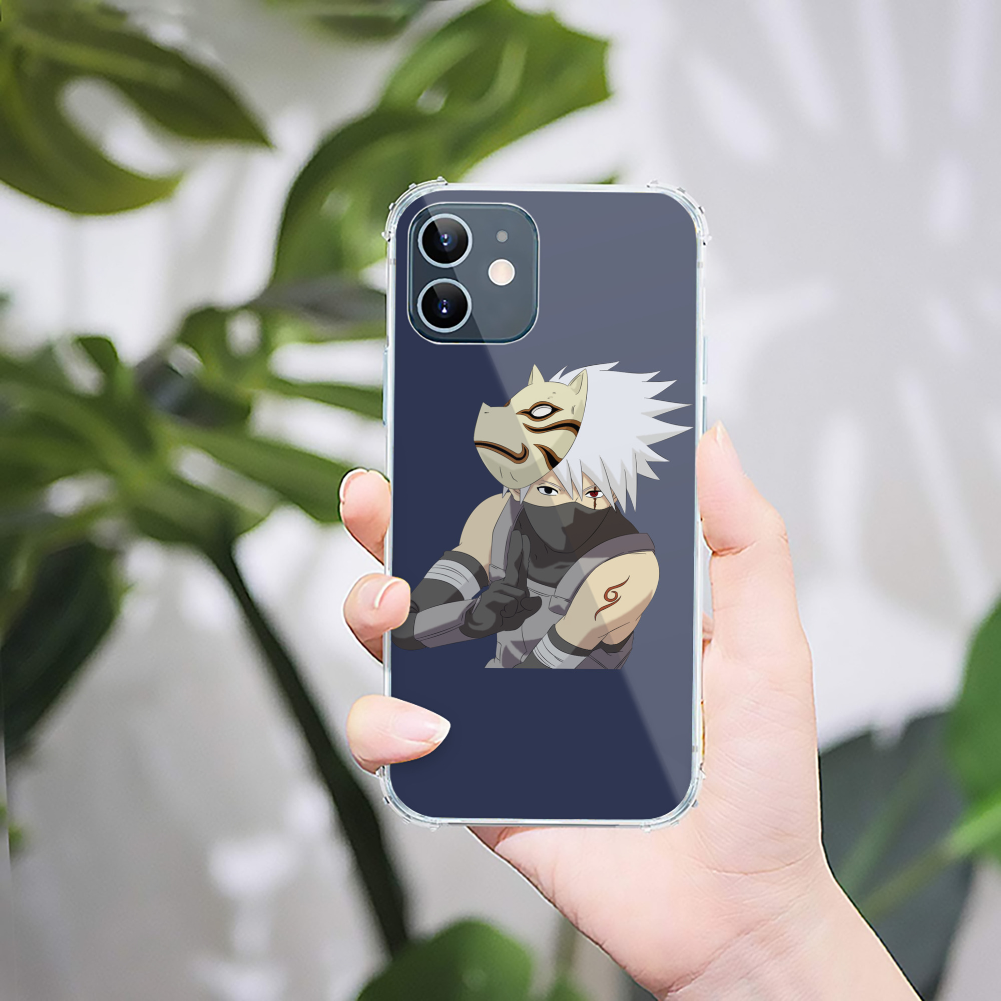 （画像用） NARUTO -ナルト- はたけ カカシ Hatake Kakashi 【iPhone 12シリーズ対応】透明スマホケース（クリアソフトケース）